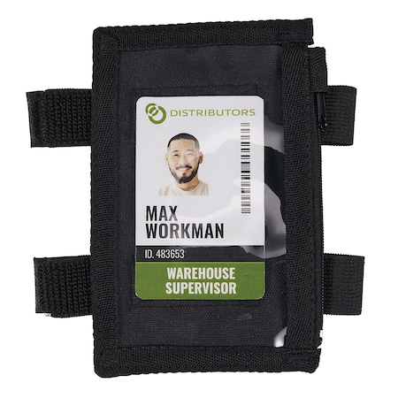 Ergodyne Black Dual Band ID Holder with Zipper 3387